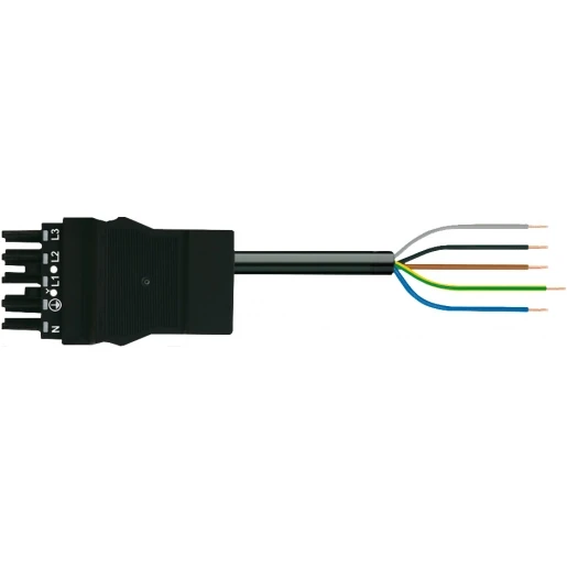 Wago SERIE 771 Patchkabel gebouwinstallatie 5p Contrastekker (female) Vrij kabeluiteinde 8000mm
