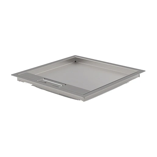 HPL klapdeksel set geborsteld RVS 273x273mm 700.0012