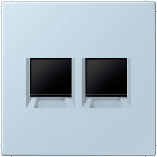 Jung LS range Afdekking centraalplaat AMP Radiall LC32022 Modular-Jack 2 connectoren Zonder label LC1969-2WE208
