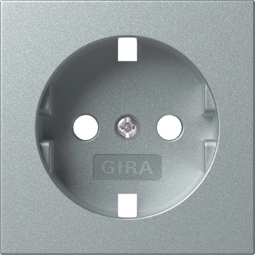 Gira System 55 wandcontactdoos ra aluminium 492026