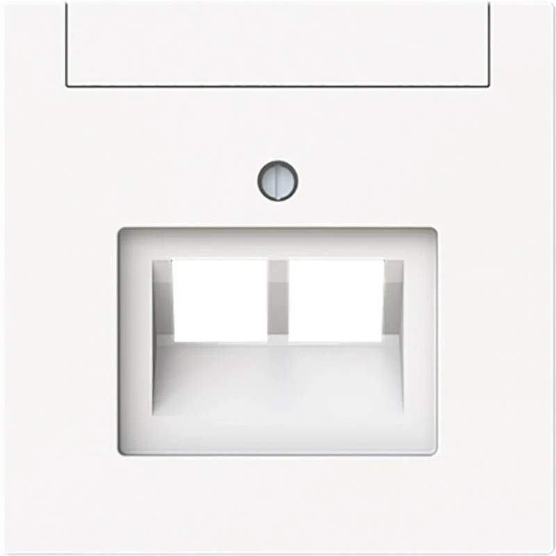 ABB Busch-Jaeger Art linear Centraalplaat voor UAE-datacontactdozen Voor dataansluitkast Bedieningselement 2 connectoren Met label wit 2CKA001710A4228