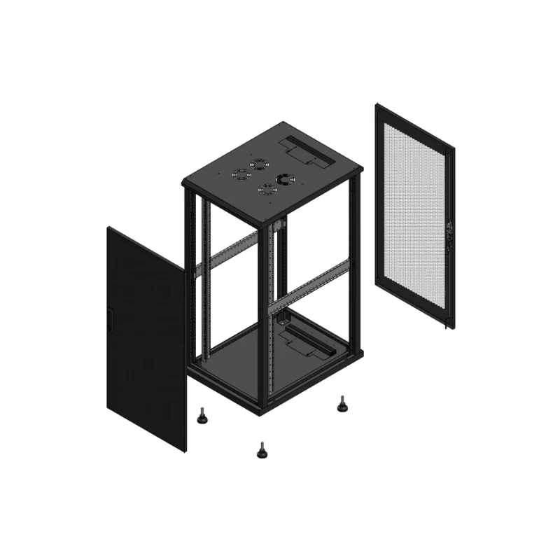 Gigamedia Vloer patchkast AV enkel TOL AR enkel PER EX 19" 26HE 600x800mm Zwart GGM 702668PTSPPSEX