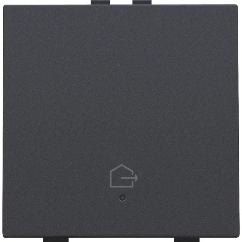 Niko Drukknop met led en comfortsensoren Home Control enkelvoudig antraciet inbouw 122-52921