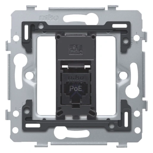 Niko 1 RJ45-aansluiting UTP cat. 6A klaar voor PoE++ vlakke uitvoering