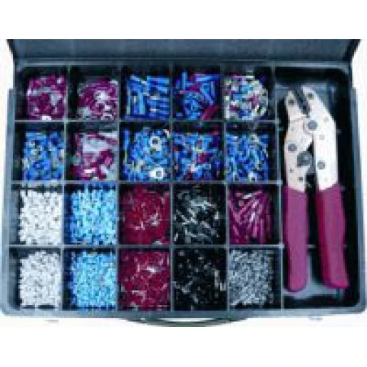 Klemko Kabelschoenen assortimentsdoos geïsoleerde adereindhulsen geïsoleerde kabelverbindingen niet-geïsoleerde adereindhulzen niet-geïsoleerde kabelverbindingen
