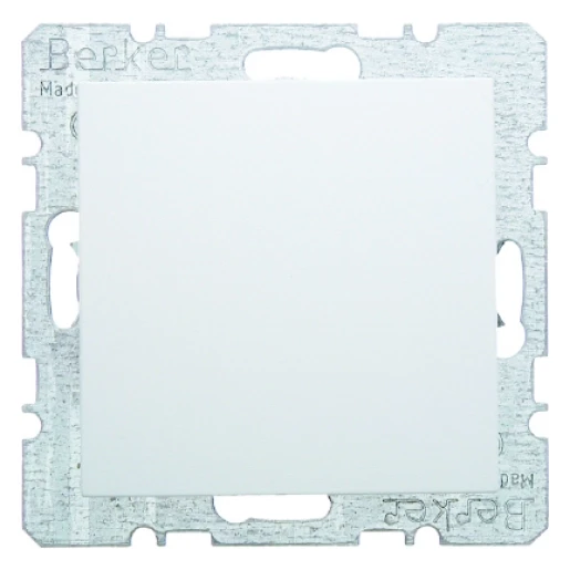 Hager berker S.1/B.3/B.7 Blindplaat + centraalstuk glas Blindkap Basiselement met centrale afdekplaat Zonder label wit 6710098989