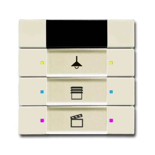ABB Busch-Jaeger KNX, Future, Solo, Carat Tastsensor bussysteem KNX 3-voudig wit IP20 RAL 1013 2CKA006135A0143