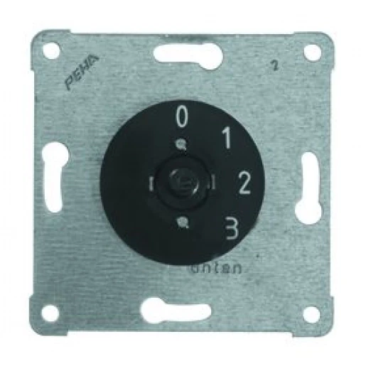 Peha 3-standen draaischakelaar met nulstand inbouw Schakeling 0 - 1 - 2 - 3 16A 250V 00933193