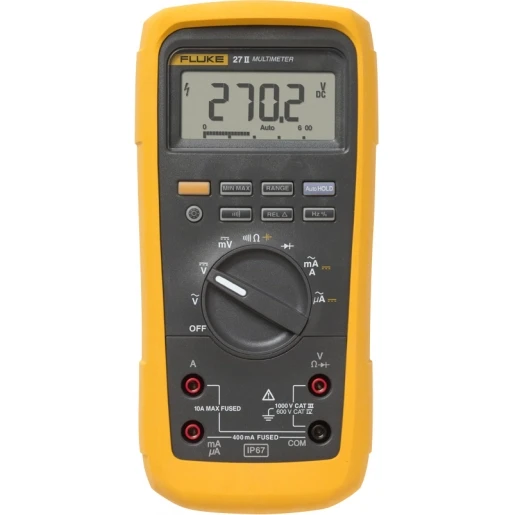 Fluke Multimeter + test certificaat 1000V AC/DC CAT IV Digitaal 3947770