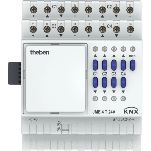 Theben KNX jaloezieactor 4-voudig 24V uitbreidingsmodule (JME 4 T 24V KNX)