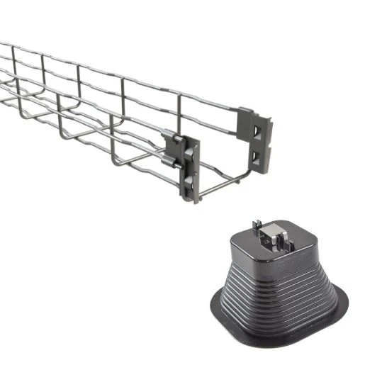 Conduct draadgoot set U-vorm 3000x100x65mm Staal bandverzinkt zink-aluminium RSC65100-12M