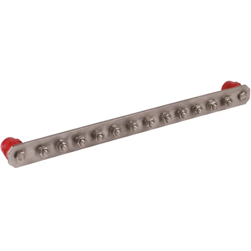 Dehn Equipotential bonding bar without cover stst with m10 screws for 12 co