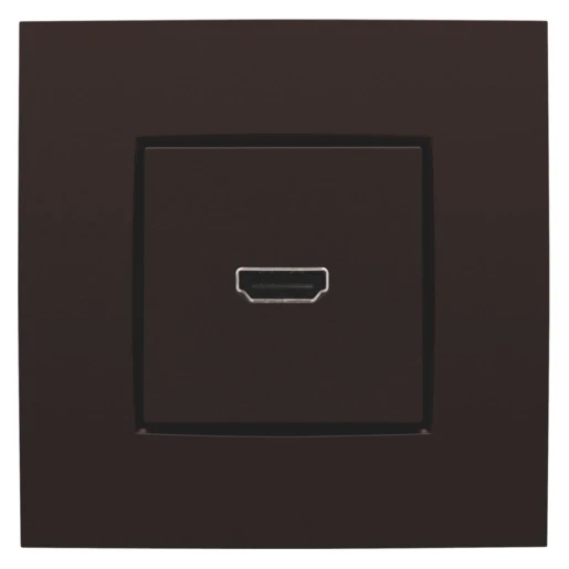 Niko centraalplaat met bovendeel behuizing HDMI Centraalplaat 1 connector Zonder label bruin 124-69416
