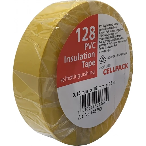 Cellpack TAPE PVC 128 19MMX25M GEEL