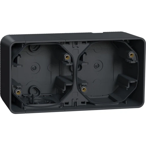 Merten Mureva Opbouwbak inbouwschakelmateriaal part box 2-voudig grijs Horizontaal MUR37914