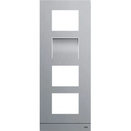 ABB Busch-Jaeger WELCOME IP KADER VIDEO BUITENPOST 4 MODULES MAAT 1/4 EDELSTAAL