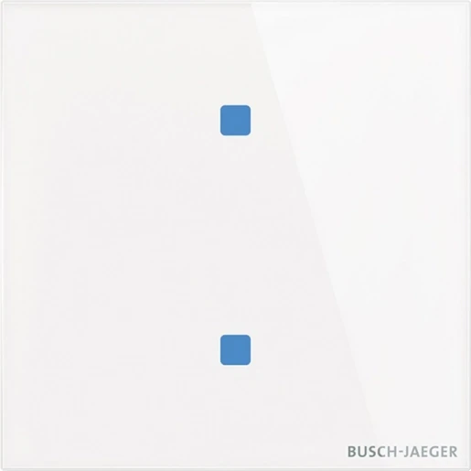 ABB Busch-Jaeger I-bus KNX Glas aanraaksensor KNX 2-voudig wit met tekstv IP20 2CKA006300A1559