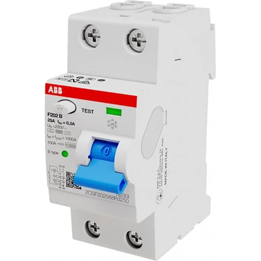 ABB System pro M compact Aardlekschakelaar 2p 25A A type B 2CSF202568R3250