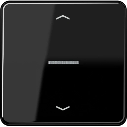 Jung CD range HOME stuurafdekking pijl enkelvoudig Glanzend zwart RAL 9005 BTCD17101PSW