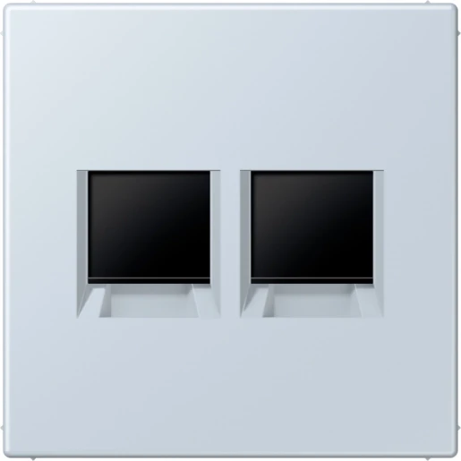Jung LS range Afdekking centraalplaat AMP Radiall LC32023 Modular-Jack 2 connectoren Zonder label LC1969-2WE209