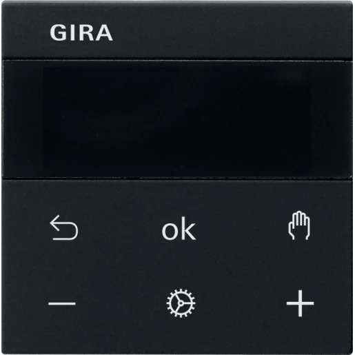 Gira System 55 3000 ruimtetemperatuurregelaar Bluetooth enkelvoudig Mat zwart 5394005