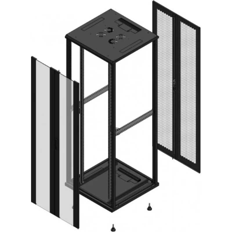 Gigamedia Vloer patchkast AV dubbel VER AR dubbel PER EX 19" 47HE 800x800mm Zwart GGM 704788PVDPPDEX