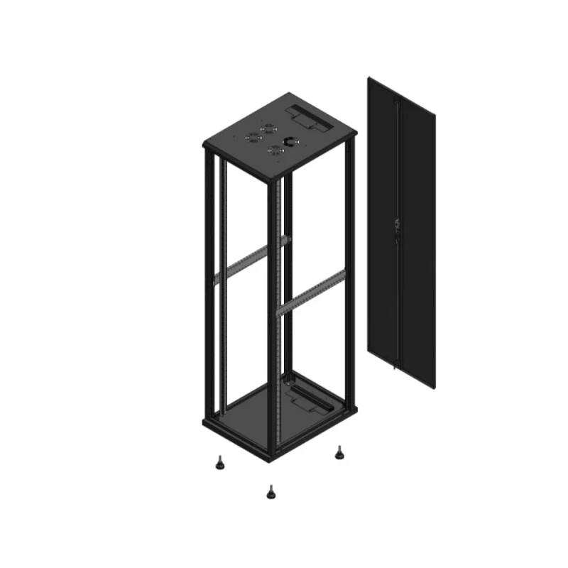 Gigamedia Vloer patchkast SP AR dubbel TOL EX 19" 47HE 600x800mm Zwart GGM 704768SPPTDEX