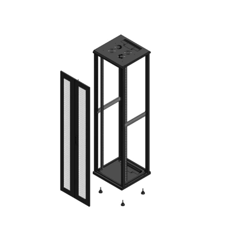 Gigamedia Vloer patchkast AV dubbel PER SP EX 19" 47HE 600x600mm Zwart GGM 704766PPDSPEX