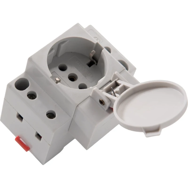 Martin Kaiser wandcontactdoos modulair randaarde + deksel grijs 16A 250V AC 569/GR