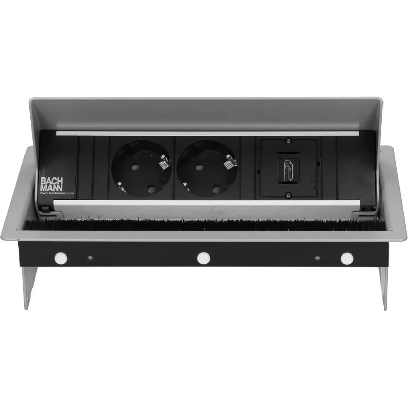 OCS Coni 2x 230V RA + 1x HDMI b/b 0,2m GST zilvergrijs