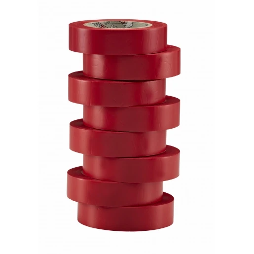 Bizline hoogwaardige vinyltape 15mmx10m rood (1 rol)