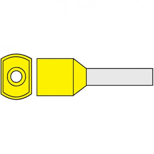 Klemko adereindhuls 1mm² 8mm Geïsoleerd Geel
