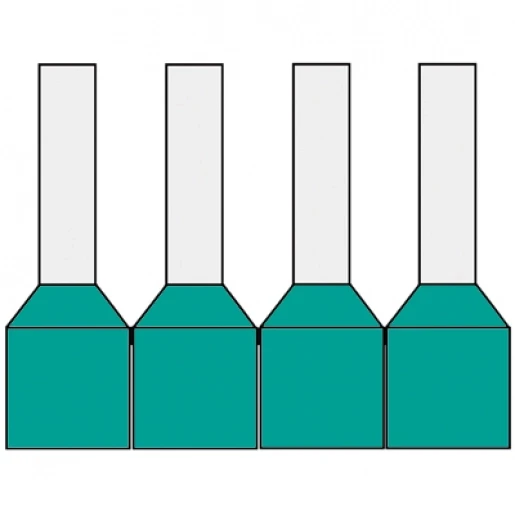 Klemko adereindhuls 0,5mm² 8mm Geïsoleerd Wit