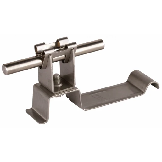 Dehn Roof conductor holder dehngrip stst h 20mm rd 8mm w.brace f.grooved