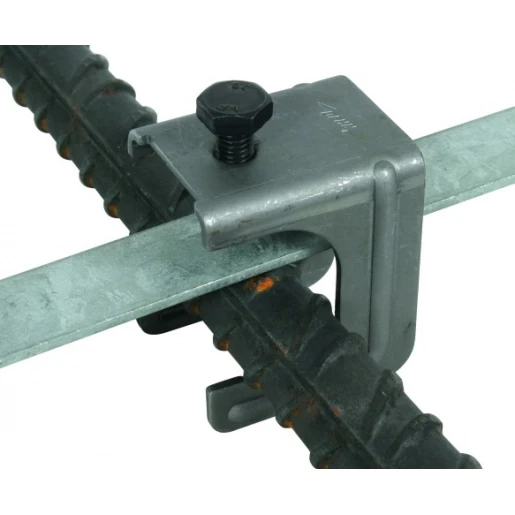 Dehn Connecting clamp st/bare f.d 20-32mm f.rd 6-10mm o.fl 40x4-5mm no pr
