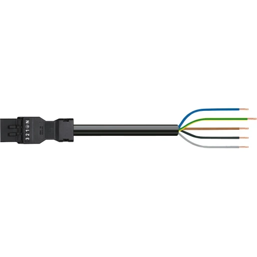 Wago SERIE 891 Patchkabel gebouwinstallatie 5p Stekker Vrij kabeluiteinde 8000mm