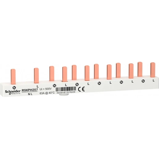 Schneider Electric BUSBAR 1P+N 2P RCCB + 3 MCB + F (4 PCS)