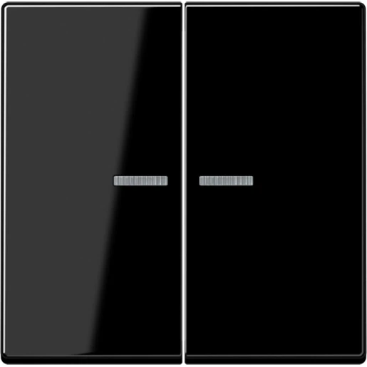 Jung A range home stuurafdekking slagvast a500 2-voudig Glanzend zwart RAL 9005 BTA17102BFSW
