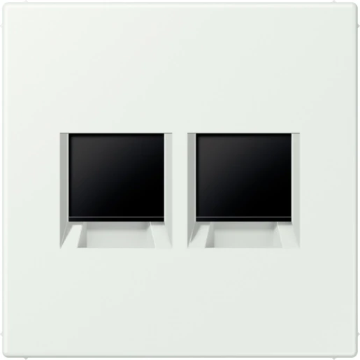Jung LS range Afdekking centraalplaat AMP Radiall LC32024 Modular-Jack 2 connectoren Zonder label LC1969-2WE210