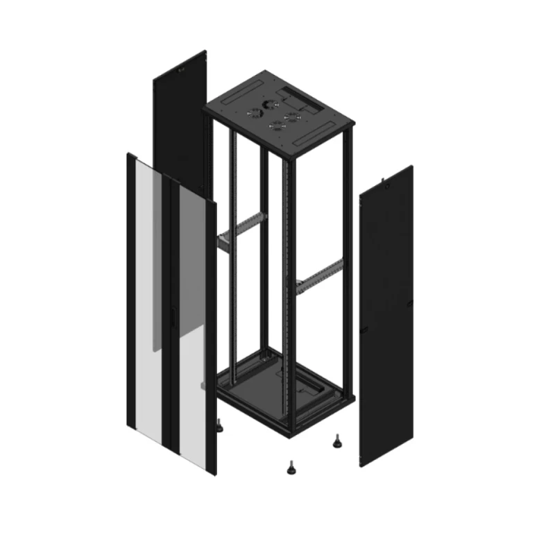 Gigamedia Vloer patchkast AV dubbel VER SP 19" 47HE 800x600mm Zwart GGM 704786PVDSP