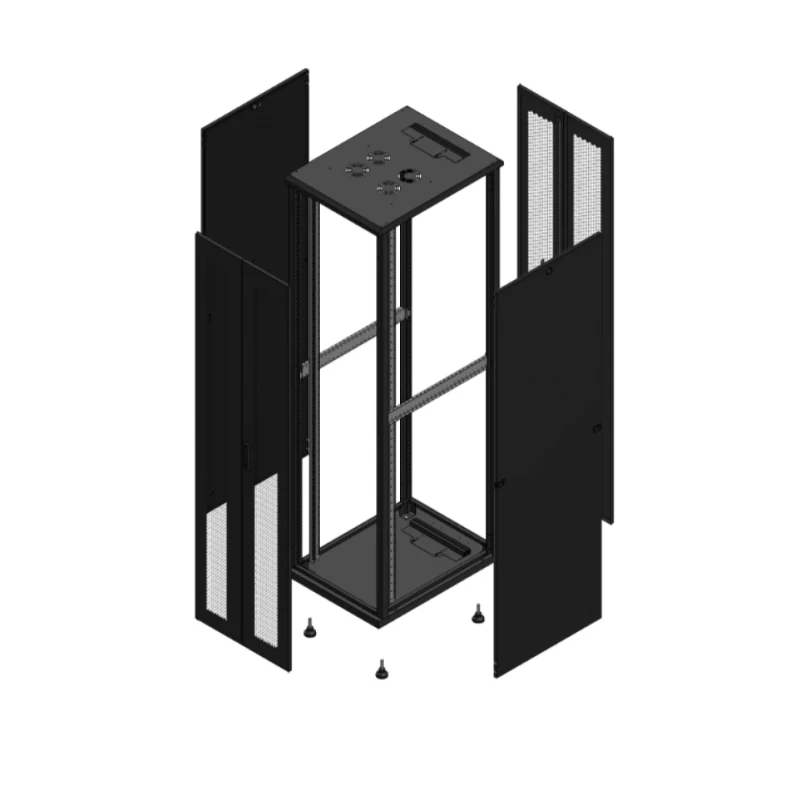 Gigamedia Vloer patchkast AV dubbel PER AR dubbel PER 19" 47HE 600x800mm Zwart GGM 704768PPDPPD