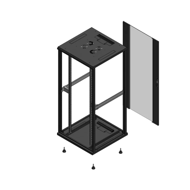 Gigamedia Vloer patchkast SP AR enkel VER EX 19" 36HE 800x800mm Zwart GGM 703688SPPVSEX