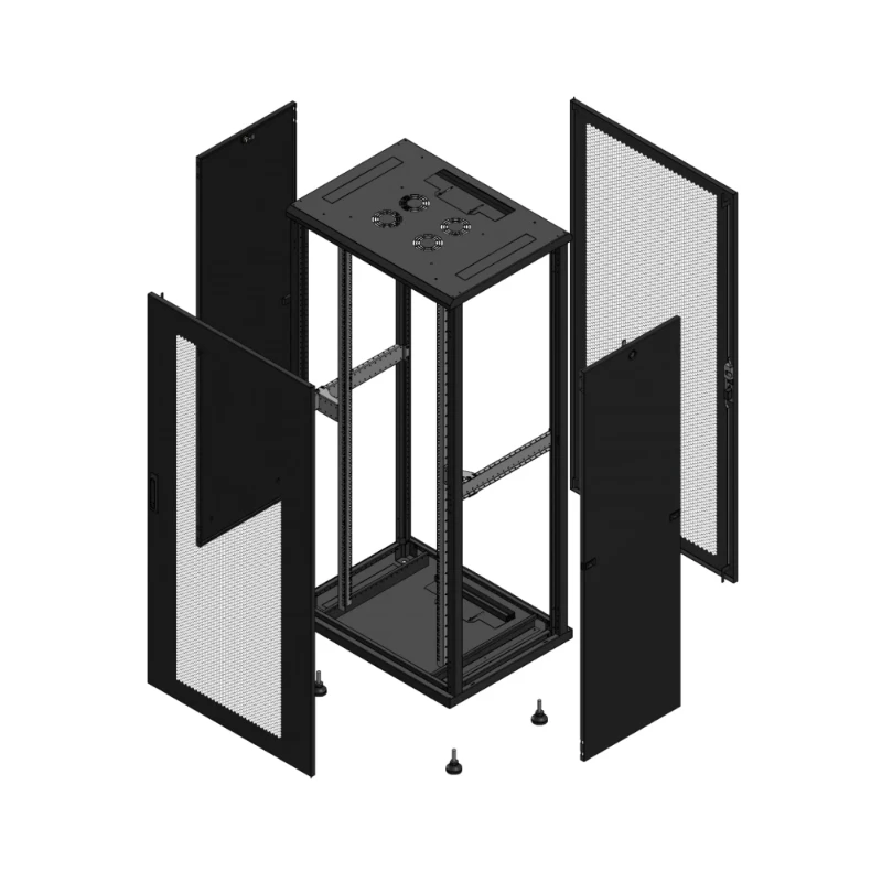 Gigamedia Vloer patchkast AV enkel PER AR enkel TOL 19" 36HE 800x600mm Zwart GGM 703686PPSPPS