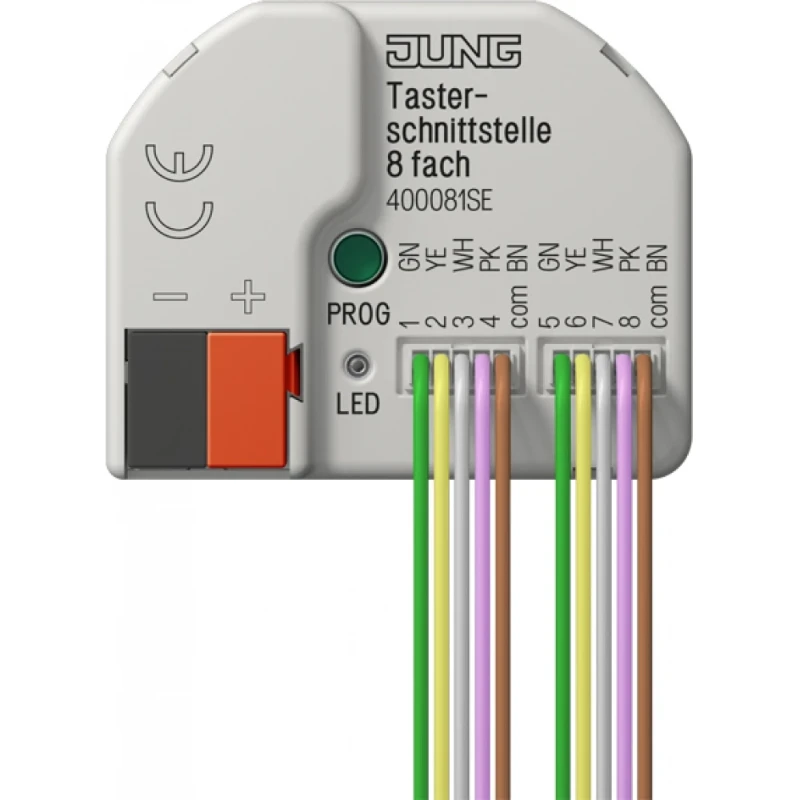 Jung KNX taster interface 8-voudig 21V DC KNX inbouw 400081SE