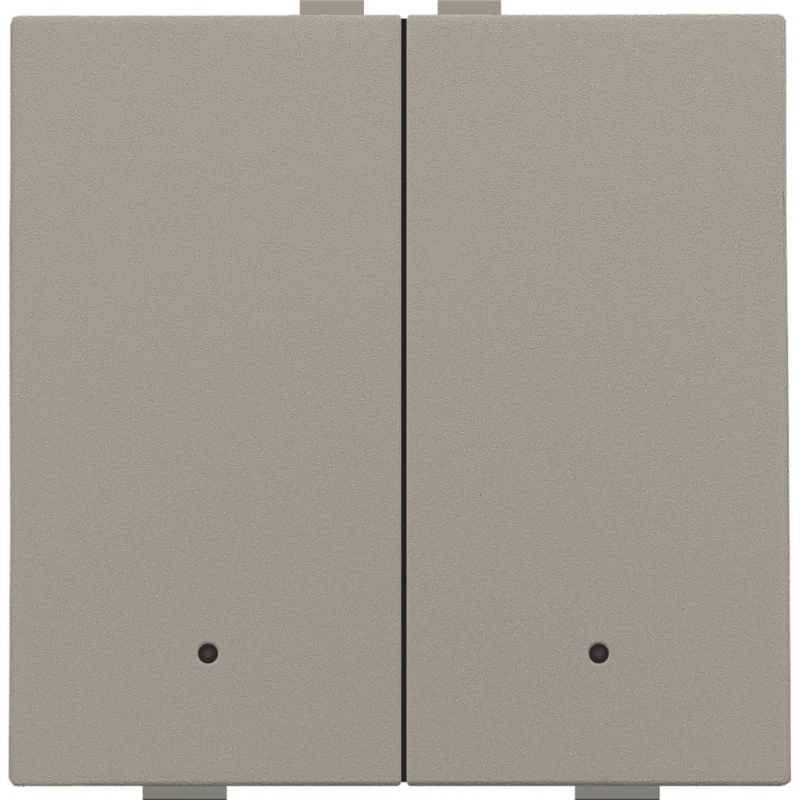 Niko Drukknop met led en comfortsensoren Home Control 2-voudig brons inbouw 123-52202