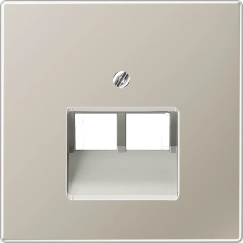Jung LS range Centraalplaat UAE2X8UPO UAE/IAE 2 connectoren MetaalZonder label RVS ES2969-2UA