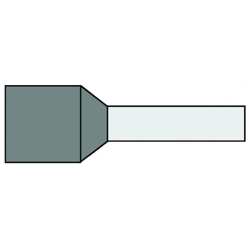 Klemko adereindhuls 4mm² 10mm Geïsoleerd Grijs