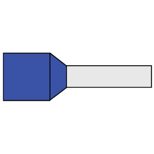 Klemko adereindhuls 50mm² 20mm Geïsoleerd Blauw