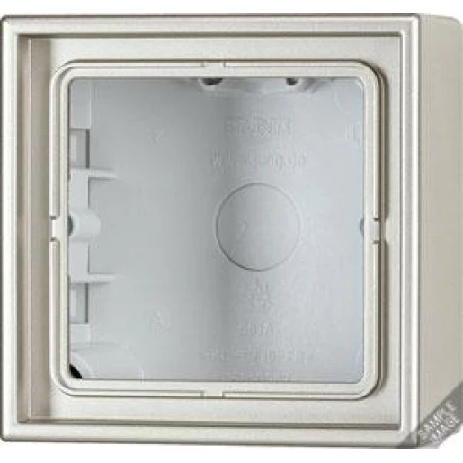 Jung LS range Opbouwbak inbouwschakelmateriaal 1-voudig aluminium Horizontaal en verticaal AL2581A-L