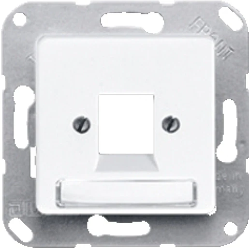 Jung Centraalplaat AMP Modular-Jack 1 connector Met label wit 169-15NWEWW